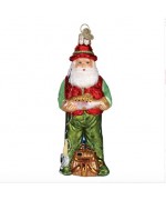 NEW - Old World Christmas Glass Ornament - Fly Fishing Santa